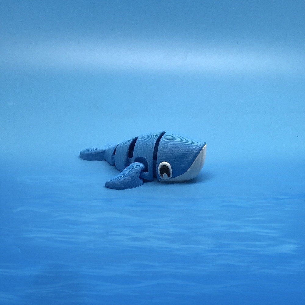 Aquarium Blue Marine - かわいいミニ可動関節ペンギンフィギュア3Dプリントクジラ青黒海洋生物デスクトップオーナメント水槽ギフト