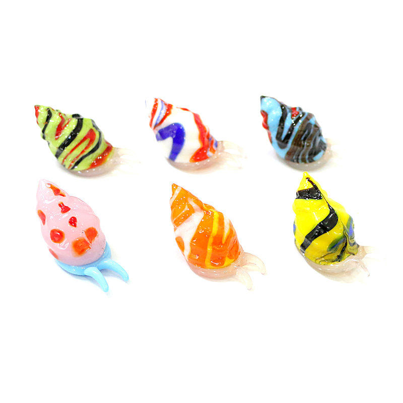 Marine Aquarium & Regional Centre - かわいいmuranoガラス海洋動物小像ミニチュア海カタツムリ置物ホームデスクトップリビングルーム妖精ガーデンミニチュア風景盆栽水族館装飾アクセサリー