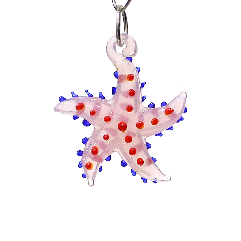 Aquarium Marine - かわいい海洋動物海星魅力マイクロガラス海星ペンダント装飾品diyジュエリーネックレスブレスレット製作部品や水族館装飾補給品