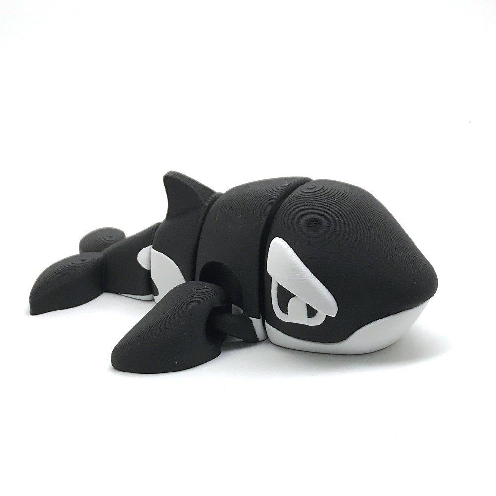 かわいいミニ可動関節ペンギンフィギュア3Dプリントクジラ青黒 - Aquarium Blue Marine のレビューと価格