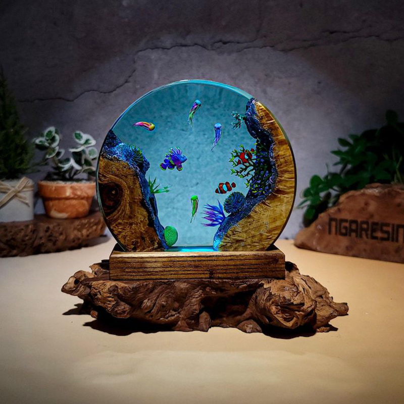 海洋水族館生物樹脂テーブルライトクリエイティブアート装飾熱帯 - Aquarium & Marine Museum のレビューと価格
