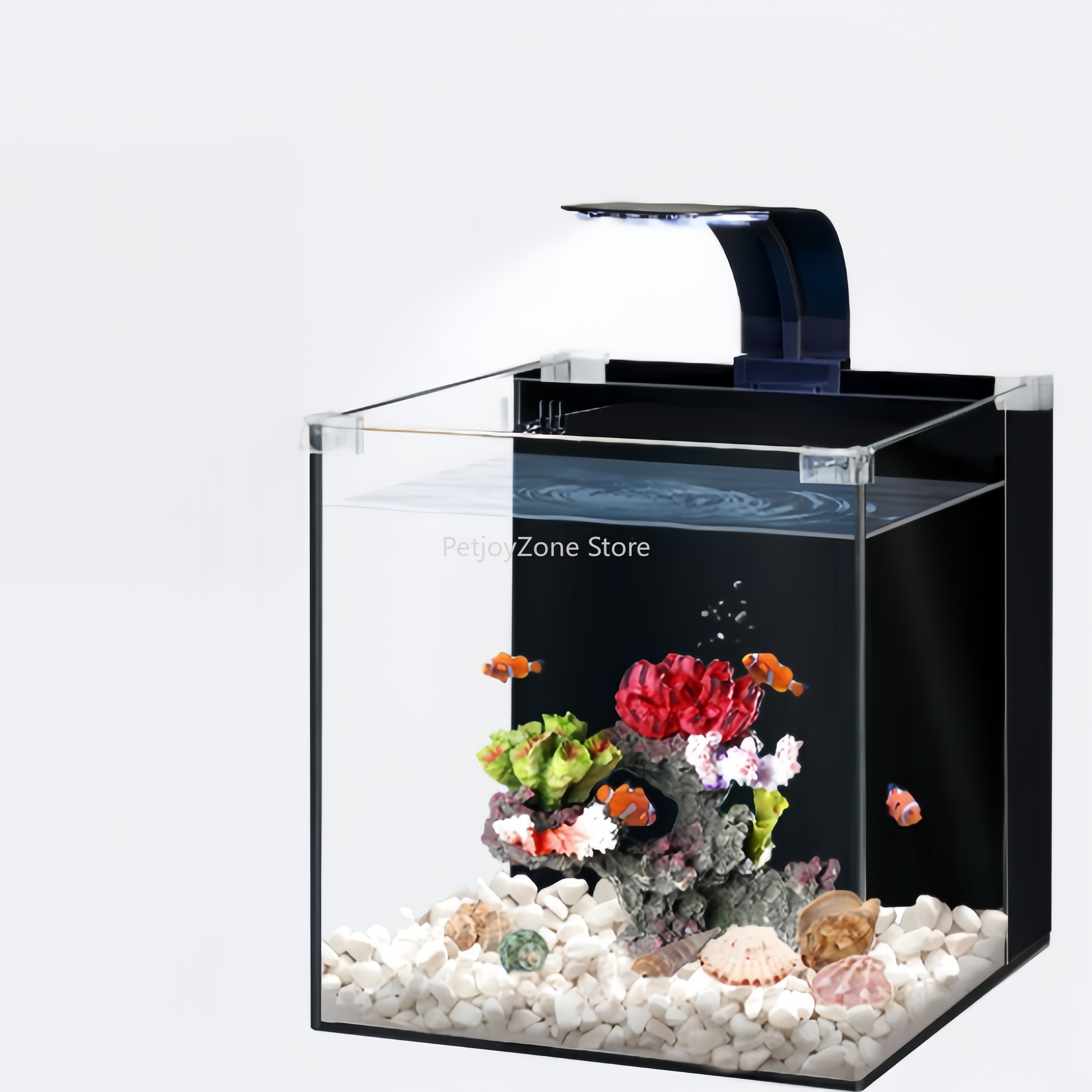 超透明ガラス製高級ミニ海水魚水槽、リビングルーム用、超静音設 - Aquarium Marine Salt のレビューと価格