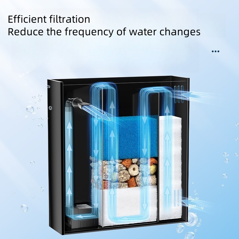 超透明ガラス製高級ミニ海水魚水槽、リビングルーム用、超静音設 - Aquarium Marine Salt のレビューと価格