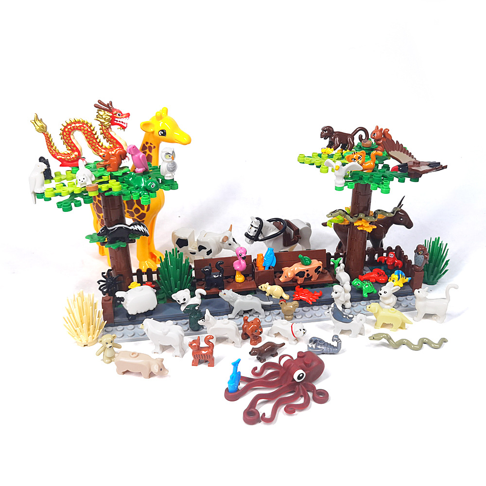 MOC 1 個プリント動物園動物コレクションカモメペンギン魚 - Marine Zoo のレビューと価格